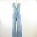 【中古】ザラ ZARA サロペット オーバーオール デニム パンツ ホルターネック 水色 S *T367 レディース 【ベクトル 古着】 250613