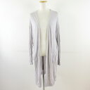 【中古】マウジー MOUSSY カーディガン 長袖 ロング グレー F *T736 レディース 【ベクトル 古着】 250716(4)