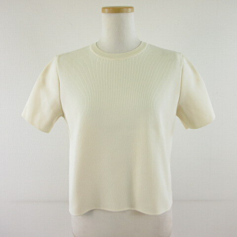 【中古】スタニングルアー STUNNING LURE ニット 半袖 アイボリー S *T410 レディース 【ベクトル 古着】 250919