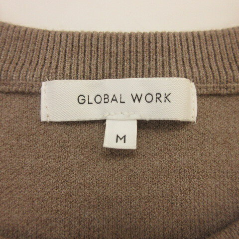 【中古】グローバルワーク GLOBAL WORK ニット セーター 長袖 ロゴ 刺繍 茶 M *T671 レディース 【ベクトル 古着】 260202 vectorpremium-18866302 ブランド古着ベクトルプレミアム店 サンプル画像3