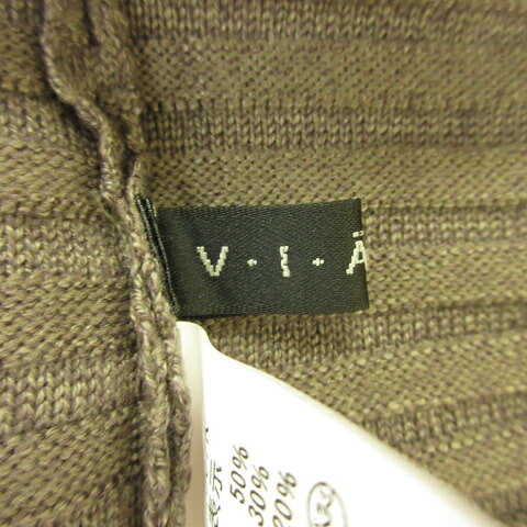 ブランド古着ベクトルプレミアム店の【中古】VIANTE ニットチュニック 長袖 タートルネック 茶 *T710 レディース 【ベクトル 古着】 260204｜アングル3