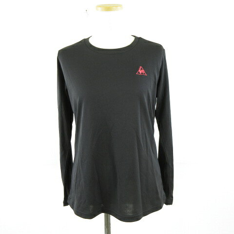 Tops - 【中古】ルコックスポルティフ le coq sportif スポーツウェア カットソー ワンポイント 長袖 黒 L *A908 レディース 【ベクトル 古着】 260306
