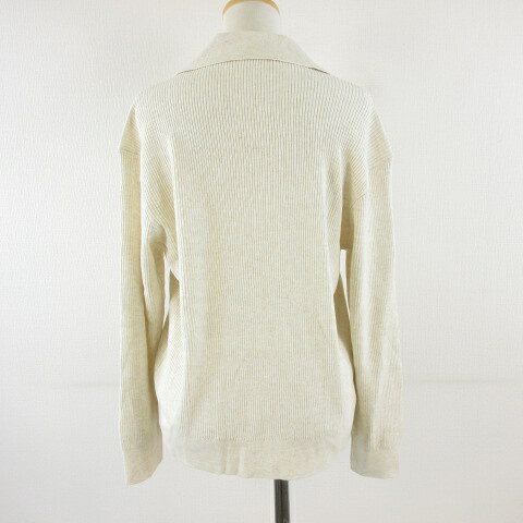 【中古】ユニクロ UNIQLO ニットポロ セーター 長袖 リブ ライトベージュ L *T433 レディース 【ベクトル 古着】 260408 vectorpremium-19022028 ブランド古着ベクトルプレミアム店 サンプル画像2