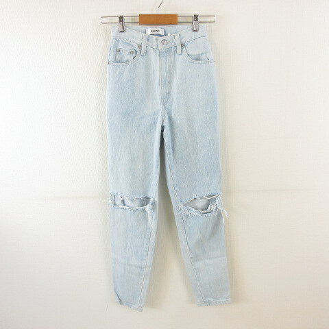 [Used] GUIZIO Denim Pants Jeans, Distressed, Light Blue, Size 4 *T627, Women's [Vector Used Clothing] 260424