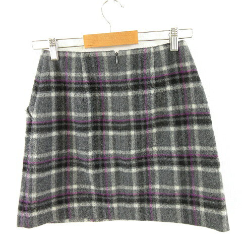 【中古】ロペピクニック ROPE Picnic スカート ミニ 台形 チェック グレー 36 *T526 レディース 【ベクトル 古着】 260904 vectorpremium-19417860 ブランド古着ベクトルプレミアム店 サンプル画像2
