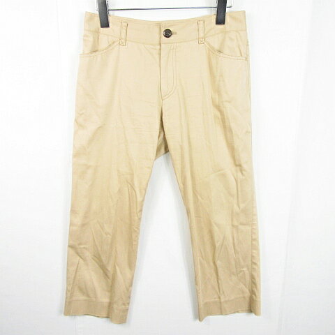 【中古】デュアルヴュー DUAL VIEW クロップド パンツ テーパード ストレッチ 綿 40 ベージュ kz10387 レディース 【ベクトル 古着】 250110