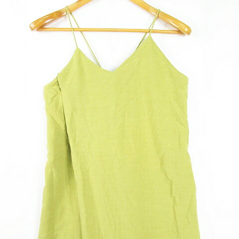 【中古】アントマリーズ Aunt Marie's サロペット オーバーオール レーヨン 麻 FREE マスタード kz10700 レディース 【ベクトル 古着】 250204