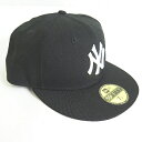 【中古】ニューエラ NEW ERA MLB ニューヨーク ヤンキース キャップ ウール 57.7cm ブラック 2sa6377 【ベクトル 古着】 250217