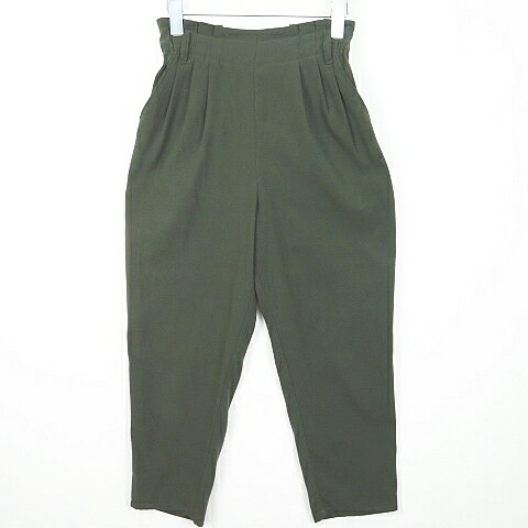 【中古】ディスコート Discoat ハイウエスト アンクルパンツ ストレッチ XS モスグリーン 2sa6520 レディース 【ベクトル 古着】 250401