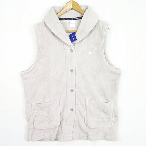 【中古】未使用品 ファイテン phiten ムートンフリースベスト L ベージュ 2sa6556 レディース 【ベクトル 古着】 250411