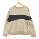 【中古】ソルト シュガー SALT SUGAR トレーナー カットソー ストレッチ レーヨン M-L ブラウン ブラック ファスナー kz12162 レディース...