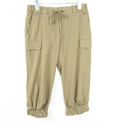 【中古】ペイトンプレイス PEYTON PLACE ジョガー パンツ クロップドパンツ ストレッチ レーヨン M カーキ kz12209 レディース 【ベクトル 古着】 250703