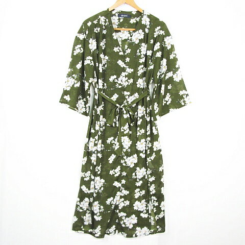 【中古】ナノユニバース nano universe ナノベース nano BASE ロング カーディガン Vネック 長袖 ベル..