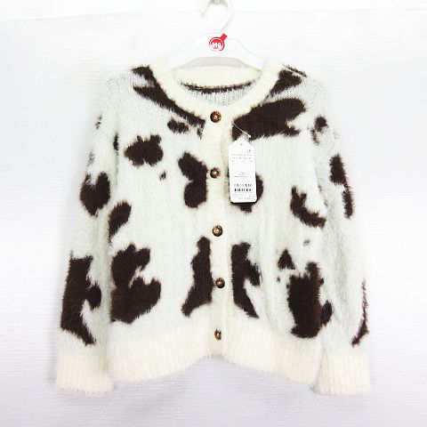 【中古】未使用品 チャオパニック ティピー CIAOPANIC TYPY ニット カーディガン 長袖 丸首 アニマル柄..