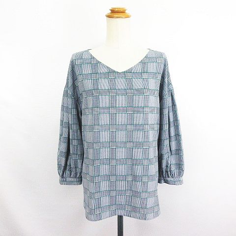 【中古】アンタイトル UNTITLED シャツ ブラウス 長袖 ドロップショルダー Vネック プルオーバー グレンチェック 4 グレー系 ※EKM レディース 【ベクトル 古着】 240622 【中古】アンタイトル UNTITLED シャツ ブラウス 長袖 ドロップショルダー Vネック プルオーバー グレンチェック 4 グレー系 ※EKM レディース 【ベクトル 古着】 240622