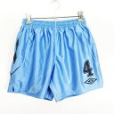 【中古】未使用品 アンブロ UMBRO UQS6007JP パンツ ボトムス ショート ハーフ ロゴ ナンバー 160 ライトブルー スポーツウェア ※EKM ...