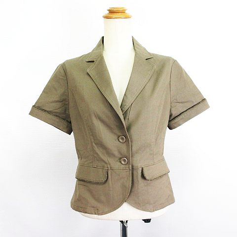 【中古】アー・ヴェ・ヴェスタンダード ミッシェルクラン a.v.v standard ジャケット ブレザー テーラード 半袖 ペプラム 麻混 ストレッチ 42 モカ ※EKM レディース 【ベクトル 古着】 240804 【中古】アー・ヴェ・ヴェスタンダード ミッシェルクラン a.v.v standard ジャケット ブレザー テーラード 半袖 ペプラム 麻混 ストレッチ 42 モカ ※EKM レディース 【ベクトル 古着】 240804