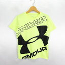 【中古】アンダーアーマー UNDER ARMOUR 1353546 Tシャツ カットソー 半袖 クルーネック ビッグロゴ YLG イエロー スポーツウェア ※E...