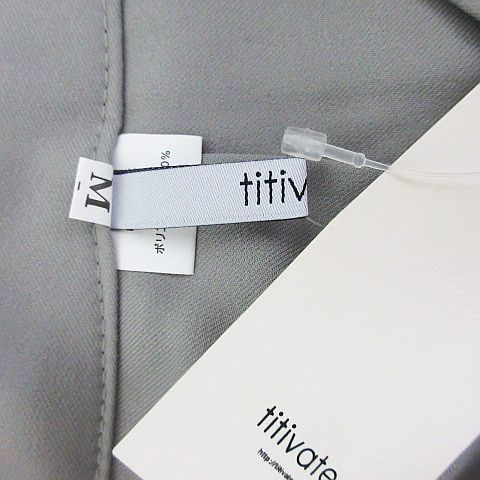 【中古】未使用品 ティティベイト titivate パンツ ボトムス ブーツカット サイドスリット M ミント ※EKM レディース 【ベクトル 古着】 240912