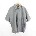 【中古】ハレ HARE シャツ 半袖 ハーフジップ プルオーバー オーバーサイズ S グレー ※EKM メンズ 【ベクトル 古着】 241107