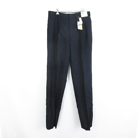 【中古】未使用品 BLAZABIL パンツ ボトムス スラックス ツータック センタープレス 撥水加工 裾上げなし ウール 85 ブラック ※EKM メンズ 【ベクトル 古着】 250123