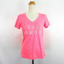 【中古】アンダーアーマー UNDER ARMOUR 1309898 Tシャツ カットソー 半袖 Vネック ヒートギア ロゴ SM コーラルピンク スポーツウェア...