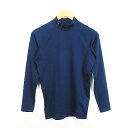 【中古】アンダーアーマー UNDER ARMOUR 1313383 インナーシャツ 長袖 ハイネック ヒートギア ロゴ ストレッチ LG ネイビー スポーツウェ...