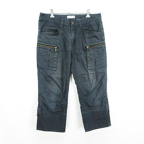【中古】クランプリュス ミッシェルクラン KLEIN PLUS HOMME カーゴパンツ ボトムス クロップド ひざタック 総柄 ストレッチ 48 ブラック ※EKM メンズ 【ベクトル 古着】 250325 【中古】クランプリュス ミッシェルクラン KLEIN PLUS HOMME カーゴパンツ ボトムス クロップド ひざタック 総柄 ストレッチ 48 ブラック ※EKM メンズ 【ベクトル 古着】 250325