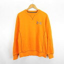 【中古】アンダーアーマー UNDER ARMOUR MTR5447 トレーナー スウェット STORM 長袖 クルーネック ロゴ LG オレンジ ※EKM メン...