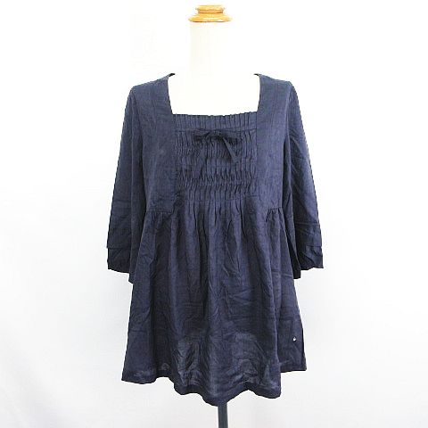 【中古】未使用品 ソニア ソニアリキエル SONIA SONIA RYKIEL チュニック ワンピース 七分袖 スクエアネック プリーツ 38 ネイビー ※EKM レディース 【ベクトル 古着】 250423 【中古】未使用品 ソニア ソニアリキエル SONIA SONIA RYKIEL チュニック ワンピース 七分袖 スクエアネック プリーツ 38 ネイビー ※EKM レディース 【ベクトル 古着】 250423