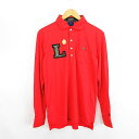 【中古】ルコックスポルティフ le coq sportif GOLF COLLECTION ポロシャツ 長袖 ロゴ L バーミリオン ※EKM メンズ 【ベクトル 古着】 250531(4)