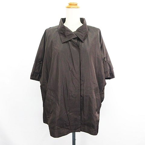 【中古】EARTHY MODE ジャケット ポンチョ 比翼 光沢 L ブラウン ※EKM レディース 【ベクトル 古着】 250628 【中古】EARTHY MODE ジャケット ポンチョ 比翼 光沢 L ブラウン ※EKM レディース 【ベクトル 古着】 250628