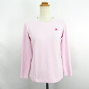 【中古】ルコックスポルティフ le coq sportif QB-115135 Tシャツ カットソー 長袖 クルーネック 吸汗速乾 ロゴ L ピンク スポーツウェア ※EKM レディース 【ベクトル 古着】 250805