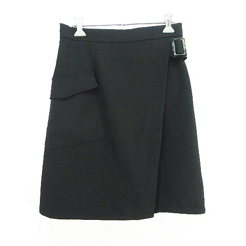 【中古】未使用品 ミスティウーマン mysty woman ショートパンツ ボトムス ラップ ストレッチ F ブラック ※EKM レディース 【ベクトル 古着】 250806