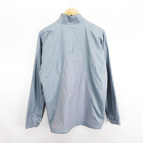 【中古】アンダーアーマー UNDER ARMOUR MGF3244 ジャケット ブルゾン 長袖 プルオーバー ハーフジップ ロゴ 裏地付き MD グレー ゴルフウェア ※EKM メンズ 【ベクトル 古着】 250812