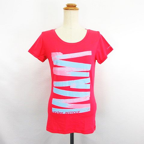 【中古】アンダーアーマー UNDER ARMOUR Tシャツ カットソー 半袖 クルーネック プリント ロゴ MD ダー..