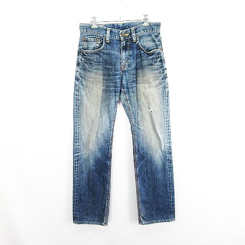 【中古】エドウィン EDWIN 503 PREMIUM 503E2 デニム ジーンズ ボトムス ストレート クラッシュ 28 インディゴブルー ※EKM メンズ 【ベクトル 古着】 251028ブランドエドウィン EDWIN表記サイズ28実寸サイズウエスト：75cm　もも幅：27.5cm　裾幅：19.5cm　股上：22.5cm　股下：77cm　　素材綿100% 【革ラベル】 牛革色インディゴブルー ※照明や撮影環境により、実物と若干お色が違う場合がございます。予めご了承下さい。状態・左ひざ上に生地の傷み ・左ももに3ほどの破れ ・両もも部分に茶色っぽい汚れ ・裾に擦れ ※使用感の他、上記のようなダメージがある中古品です。掲載写真や記載内容をご確認いただき、ご理解の上ご購入ください。 備考中古品を取り扱っているため、元の商品のデザインや形状や色が全て把握できかねますので、予めご了承ください。商品のお問い合わせの回答を休止しております。＊各商品ページの商品詳細等をご確認の上ご購入ください。【中古】エドウィン EDWIN 503 PREMIUM 503E2 デニム ジーンズ ボトムス ストレート クラッシュ 28 インディゴブルー ※EKM メンズ 【ベクトル 古着】 251028状態ランク　”C”詳細については、下記および「状態ランクについて」ページをご覧ください。未使用・新品の商品ほぼ新品同様の商品使用感が少なく、かなり状態の良い商品使用感はあるが、傷や汚れの少ない商品使用感の他、傷や汚れが見られる商品かなり大きな傷みがある難あり商品※S〜CランクはUSED品となりますので、使用感をご理解の上でご入札下さい。状態ランクについてinformationブランドエドウィン EDWIN表記サイズ28実寸サイズウエスト：75cm　もも幅：27.5cm　裾幅：19.5cm　股上：22.5cm　股下：77cm　　素材綿100% 【革ラベル】 牛革色インディゴブルー ※照明や撮影環境により、実物と若干お色が違う場合がございます。予めご了承下さい。状態・左ひざ上に生地の傷み ・左ももに3ほどの破れ ・両もも部分に茶色っぽい汚れ ・裾に擦れ ※使用感の他、上記のようなダメージがある中古品です。掲載写真や記載内容をご確認いただき、ご理解の上ご購入ください。 備考中古品を取り扱っているため、元の商品のデザインや形状や色が全て把握できかねますので、予めご了承ください。商品のお問い合わせの回答を休止しております。＊各商品ページの商品詳細等をご確認の上ご購入ください。本商品は一点物です他サイトや店舗にて販売している商品です。多少のお時間差にて欠品になることもございます。予めご了承頂ますようお願い致します。ベクトル・サイズガイドはこちらこの商品と同じブランドの商品を見る