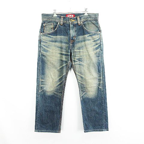 【中古】エドウィン EDWIN EXCLUSIVE VINTAGE 425XV デニム ジーンズ ボトムス ストレート ユーズド加工 32 インディゴブルー ※EKM メンズ 【ベクトル 古着】 251030