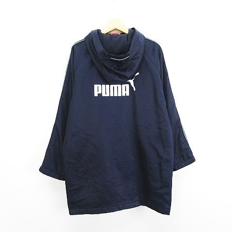 【中古】プーマ PUMA ベンチコート アウター 長袖 フード ジップアップ ロゴ 裏フ...