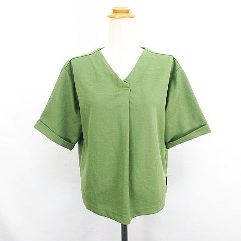 【中古】アフタヌーンティー Afternoon Tea カットソー 半袖 クロスオーバーVネック ストレッチ M オリーブグリーン ※EKM レディース 【ベクトル 古着】 260804 vectorpremium-19322439 ブランド古着ベクトルプレミアム店 パッケージ画像