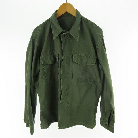 【中古】50’S USMC P-58 ユーティリティ シャツ ジャケット アメリカ軍 米軍 マリンコープ ミリタリー 古着 ヴィンテージ メンズ 【ベクトル 古...