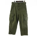 【中古】M-47 フランス軍 カーゴパンツ フレンチカーゴ 後期 ヘリンボーン カーキ 41 ヴィンテージ 軍物 ボトムス メンズ 【ベクトル 古着】 2409...