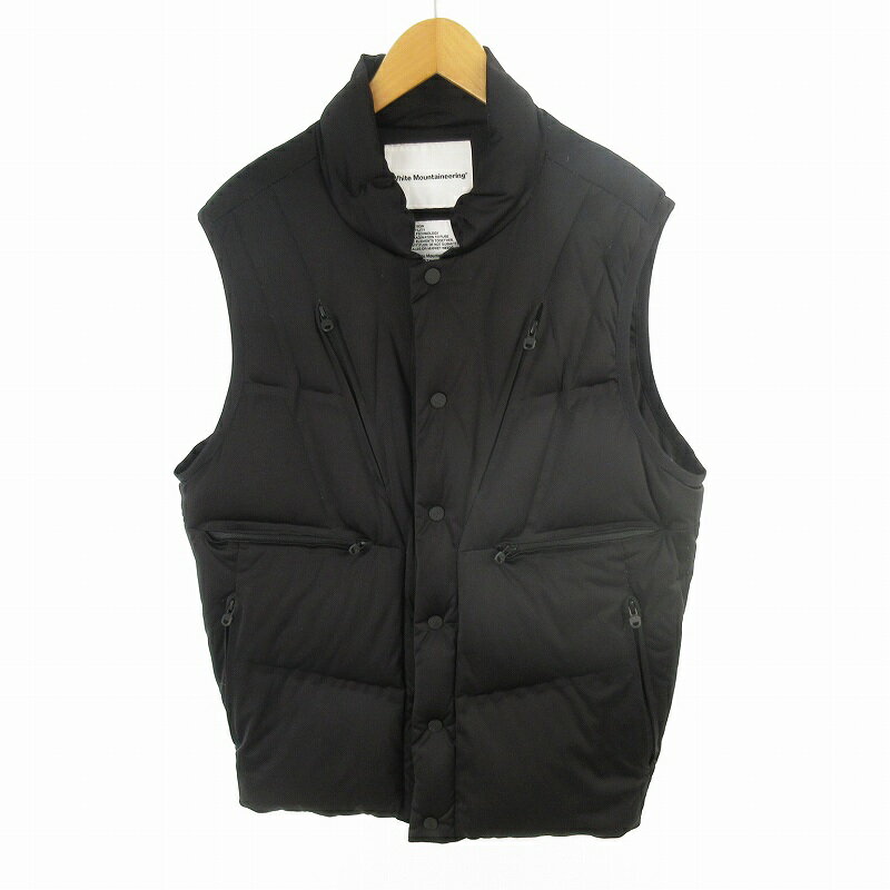 美品 ホワイトマウンテニアリング ツイード ダウンベスト 日本製 国産 WM White Mountaineering ホワイトマウンテニアリング × TAION