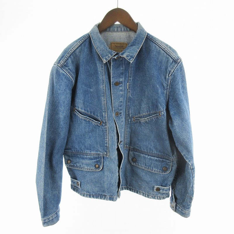 【中古】リーバイス Levi's 80s UK製 L ユーロ デニムジャケット Gジャン 70743 15 裏刻印308 インディゴブルー ワーク ヴィンテージ オールド メンズ 【ベクトル 古着】 260413