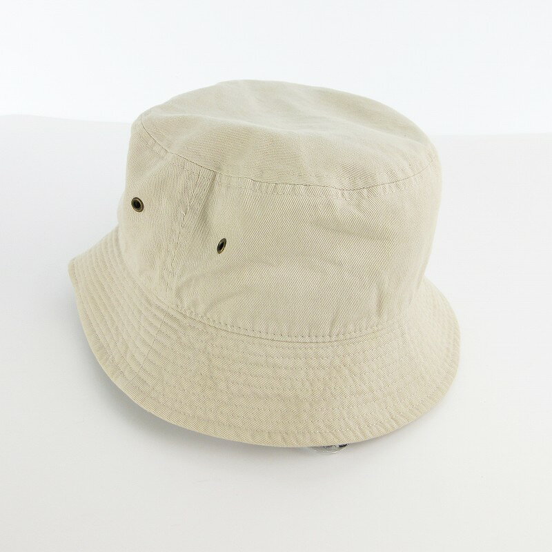 【中古】newhattan ニューハッタン S/M バケットハット ベージュ 帽子 コットン メ...