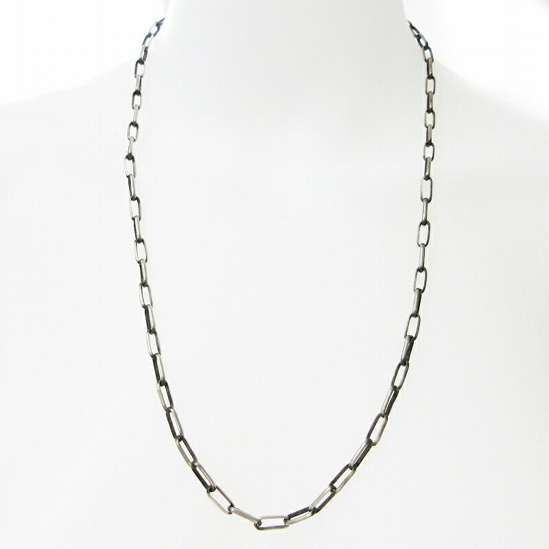 【中古】未使用品 62cm NAVAJO Chain ナバホ チェーン ネックレス シルバー925 インディアンジュエリー ナバホ族 18.8g 燻し アクセサリー メンズ レディース 【ベクトル 古着】 260925