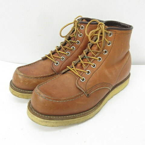 【中古】レッドウィング REDWING 80s 875 アイリッシュセッター ブーツ 旧犬タグ ヴィンテージ クラシック モック USA製 茶 オロラセット 7D 25cm相当 STK メンズ 【ベクトル 古着】 230921