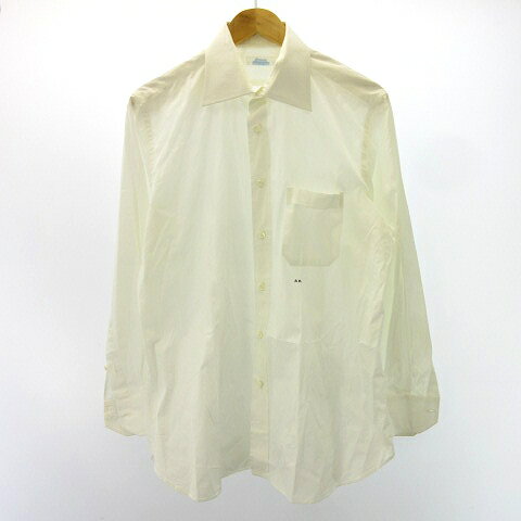 【中古】Camiceria Alessandra アレッサンドラ ドレスシャツ ワイシャツ 白 ホワイト 約M メンズ 【ベクトル 古着】 231220