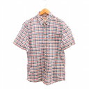 【中古】エルエルビーン L.L.BEAN 美品 シャツ チェック 半袖 288683 水色 ブルー系 M 1208 ●ECO メンズ 【ベクトル 古着】 241...
