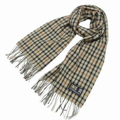 【中古】ダックス DAKS 美品 ハウスチェック マフラー フリンジ ブラウン系 ■GY09 X レディース 【ベクトル 古着】 250408